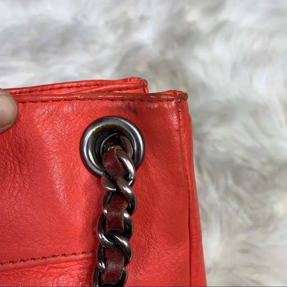 REBECCA MINKOFF Swing Leather Chain-Link Shoulder Bag